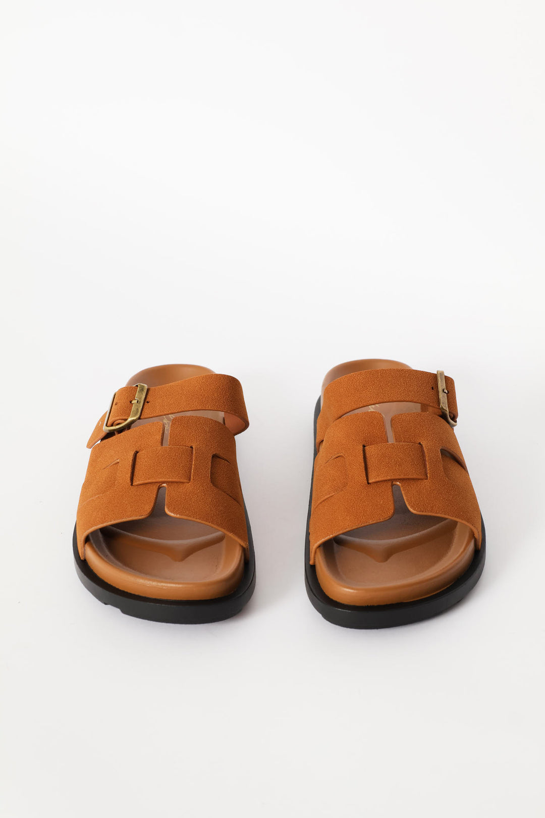 Strap H-Mule Sandal - Brown