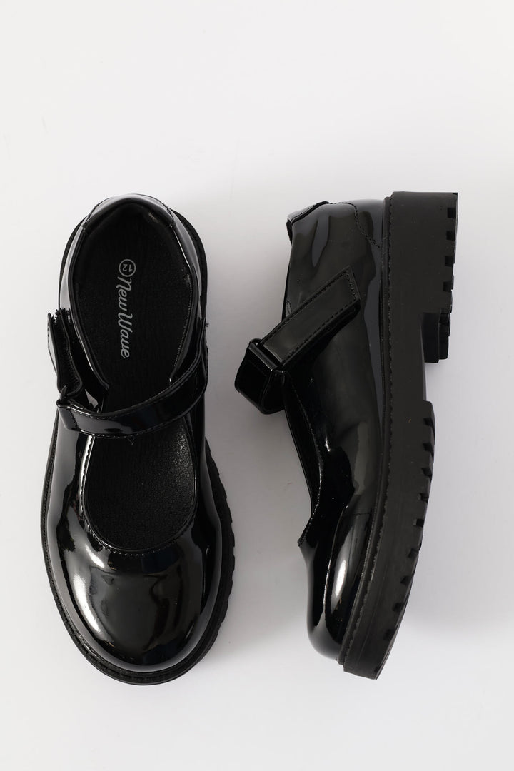 Girls Patent Mary-Jane Shoe - Black