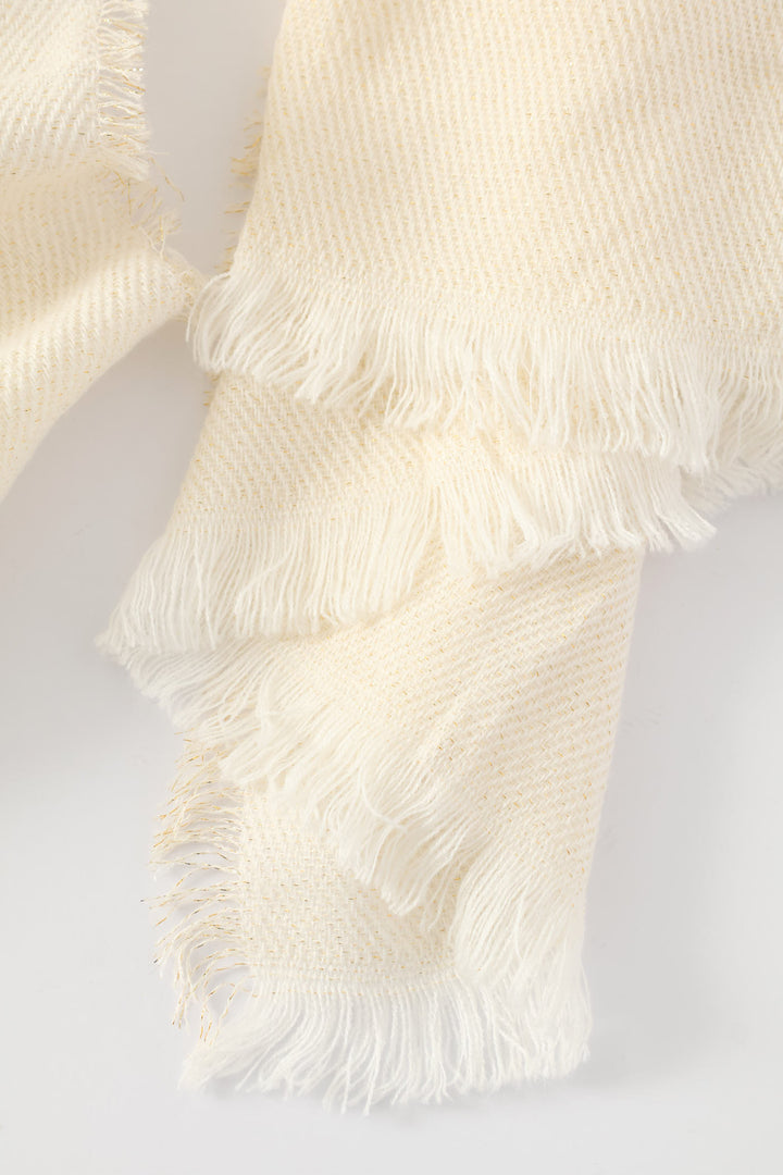 Lurex Scarf-82X172Cm - Cream