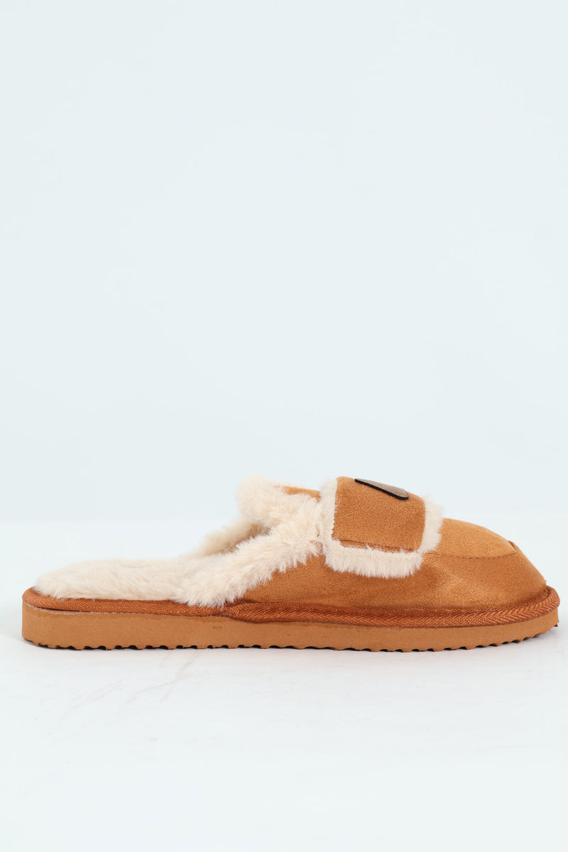 Penny Moccasin Mule Slipper - Tan