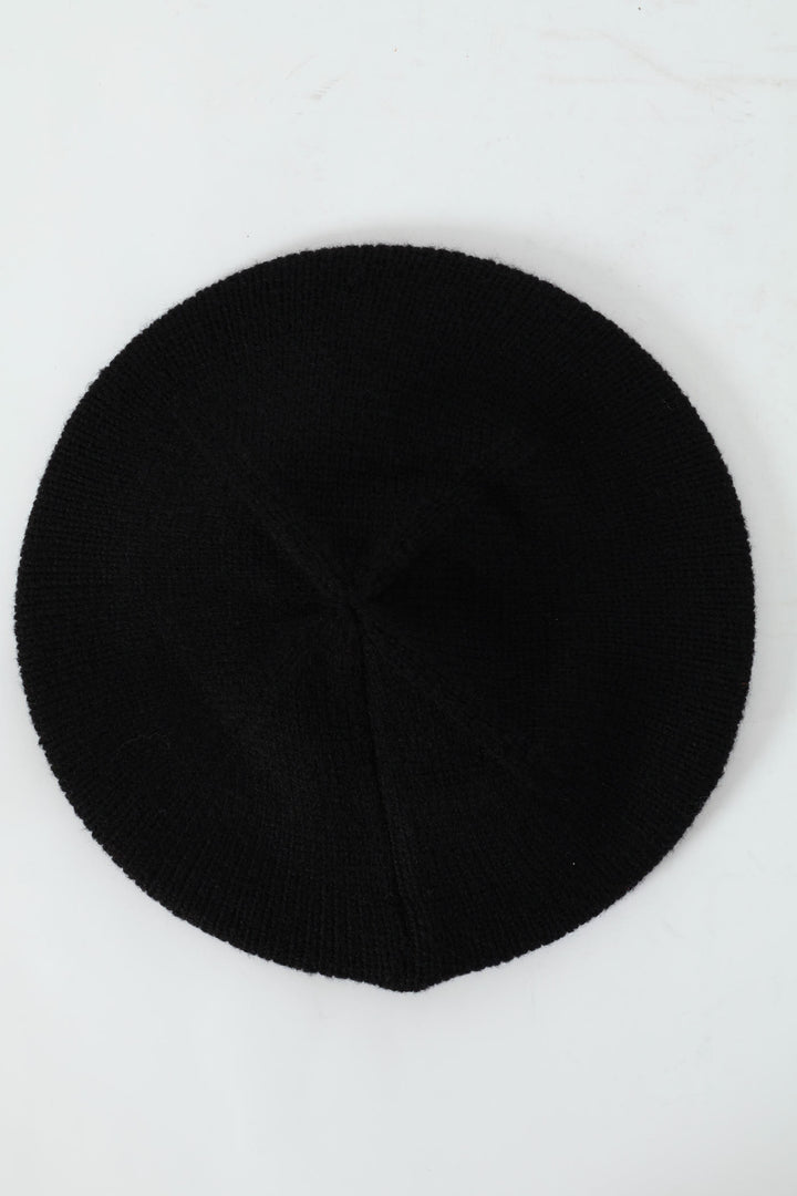 Knitted Beret - Black