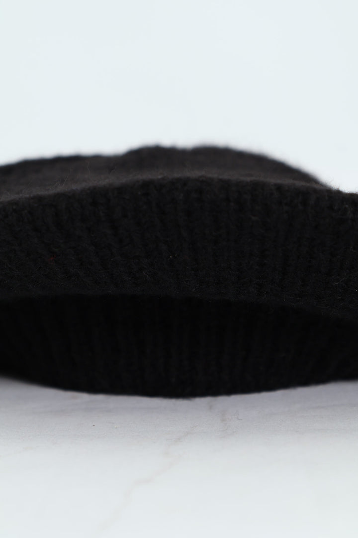 Knitted Beret - Black