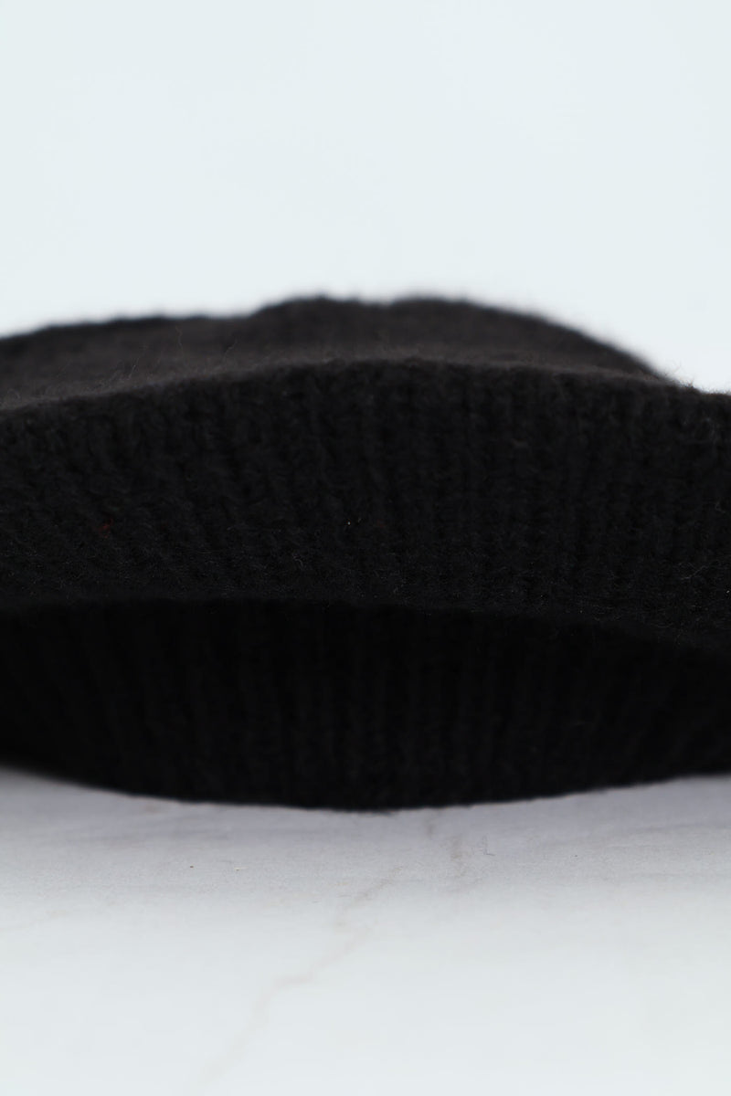 Knitted Beret - Black