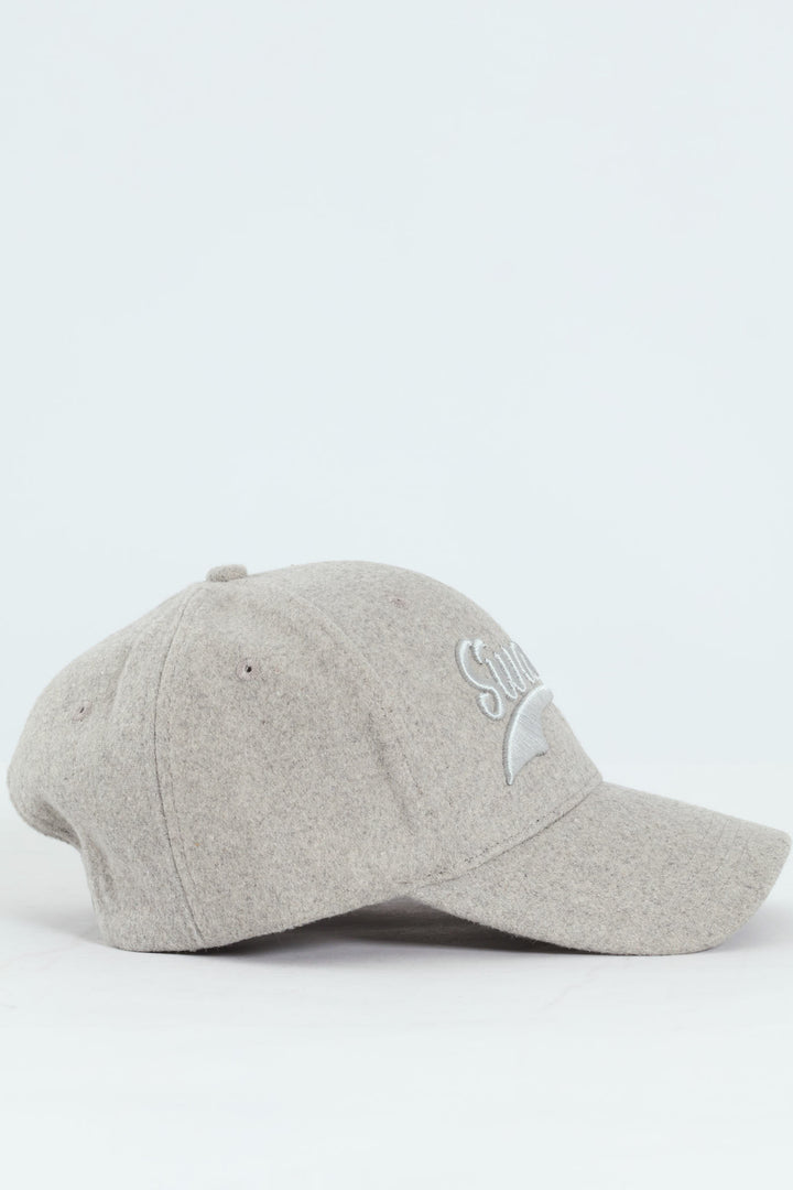 3D Emboridery Melton Cap - Grey