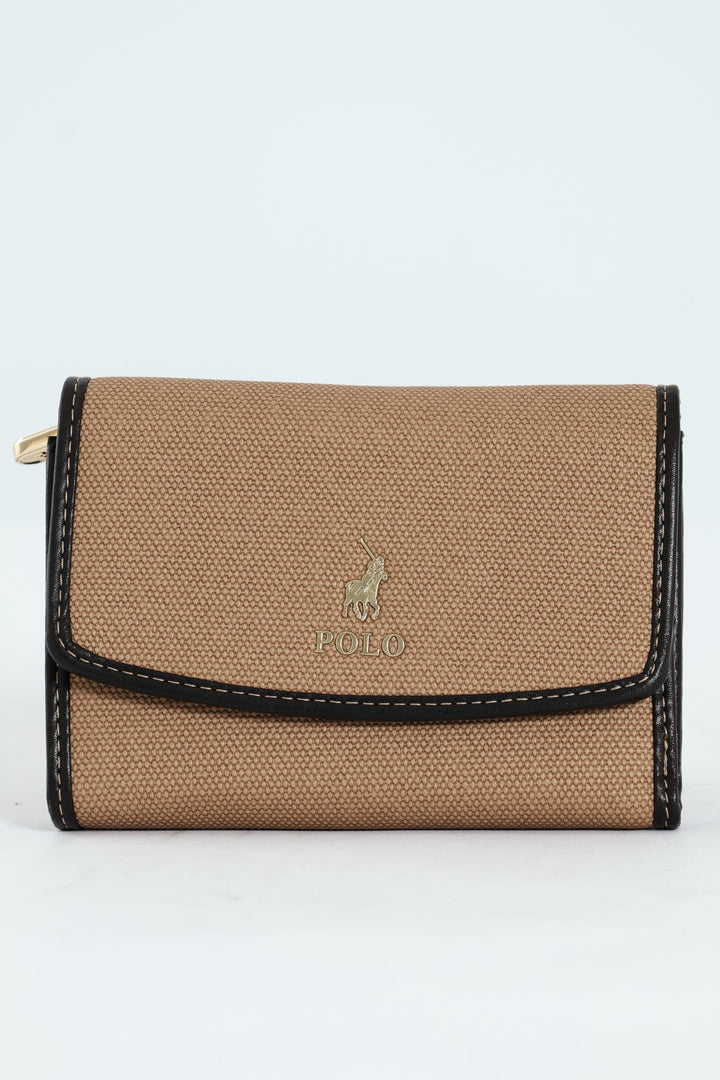 Sahara Compact Trifold Purse - Black