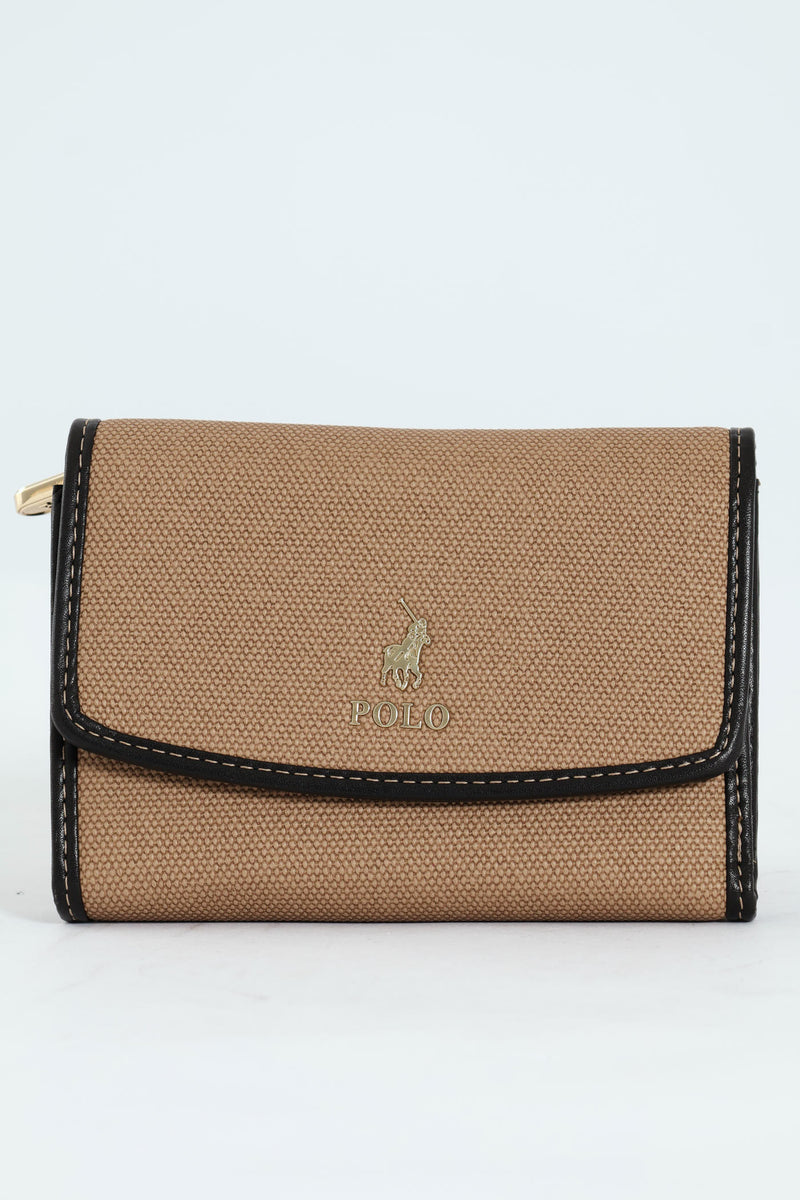 Sahara Compact Trifold Purse - Black