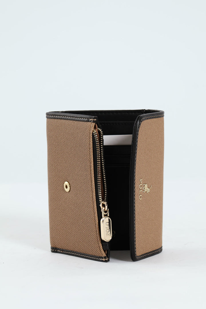 Sahara Compact Trifold Purse - Black