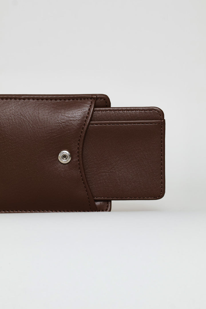 Bill Fold Wallet With Removable Cardholder - Tabacco