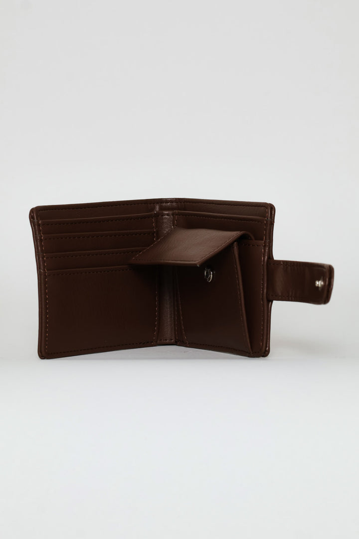 Bill Fold Wallet With Removable Cardholder - Tabacco