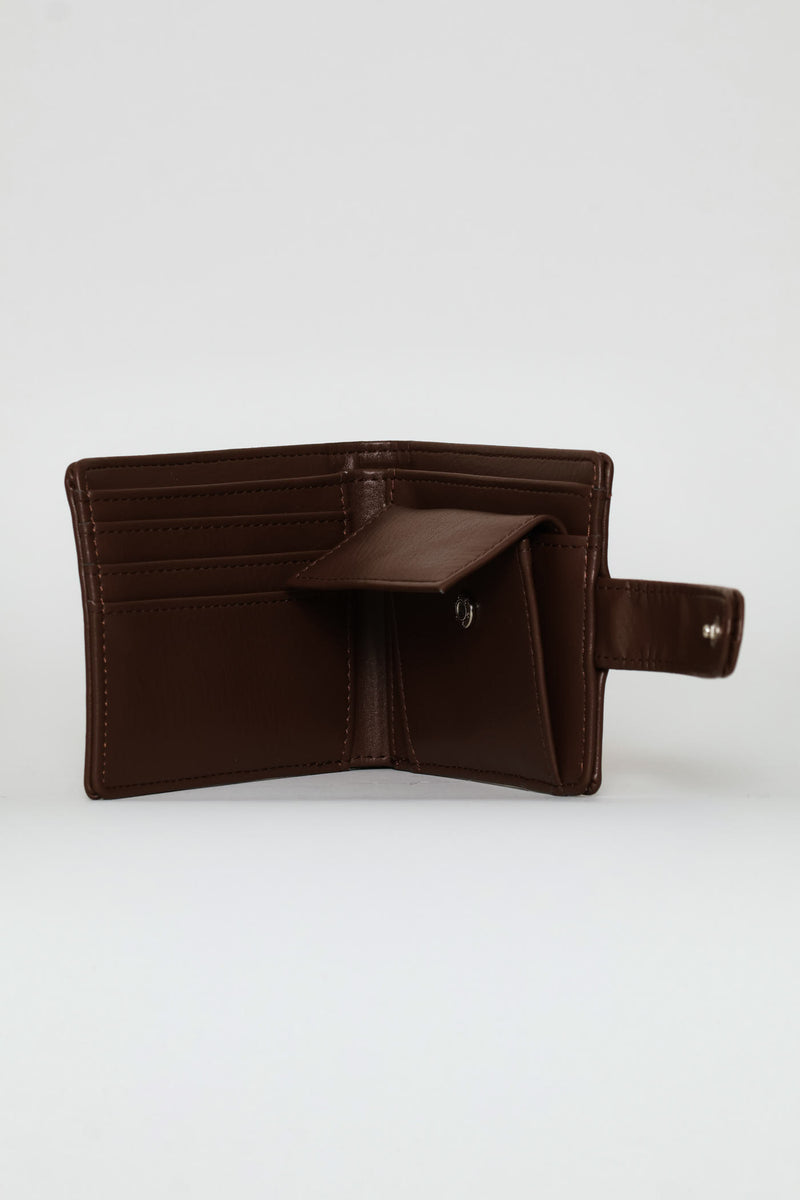 Bill Fold Wallet With Removable Cardholder - Tabacco