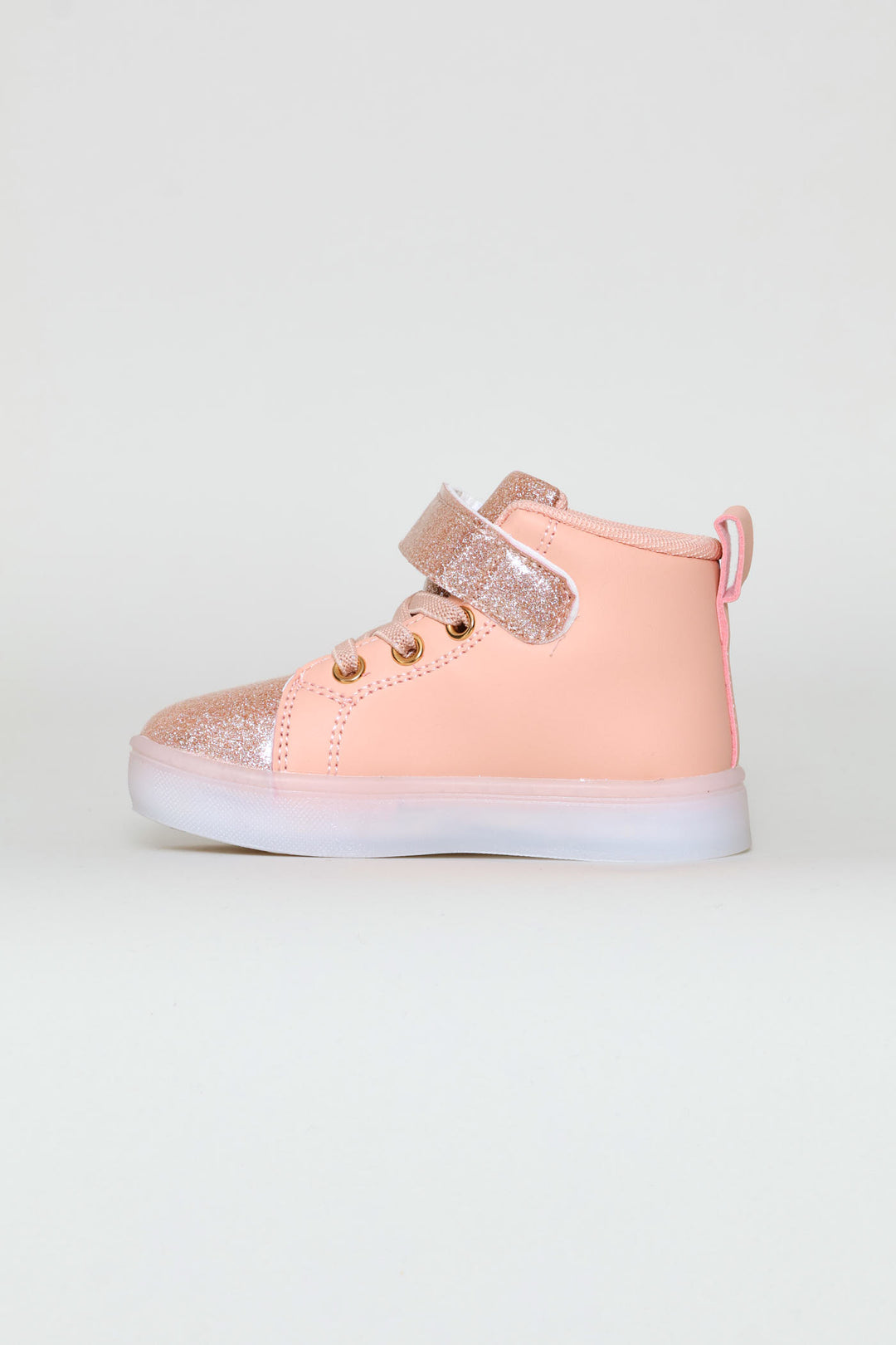 Pre-Girls Star Lightup Hitop Sneaker - Peach