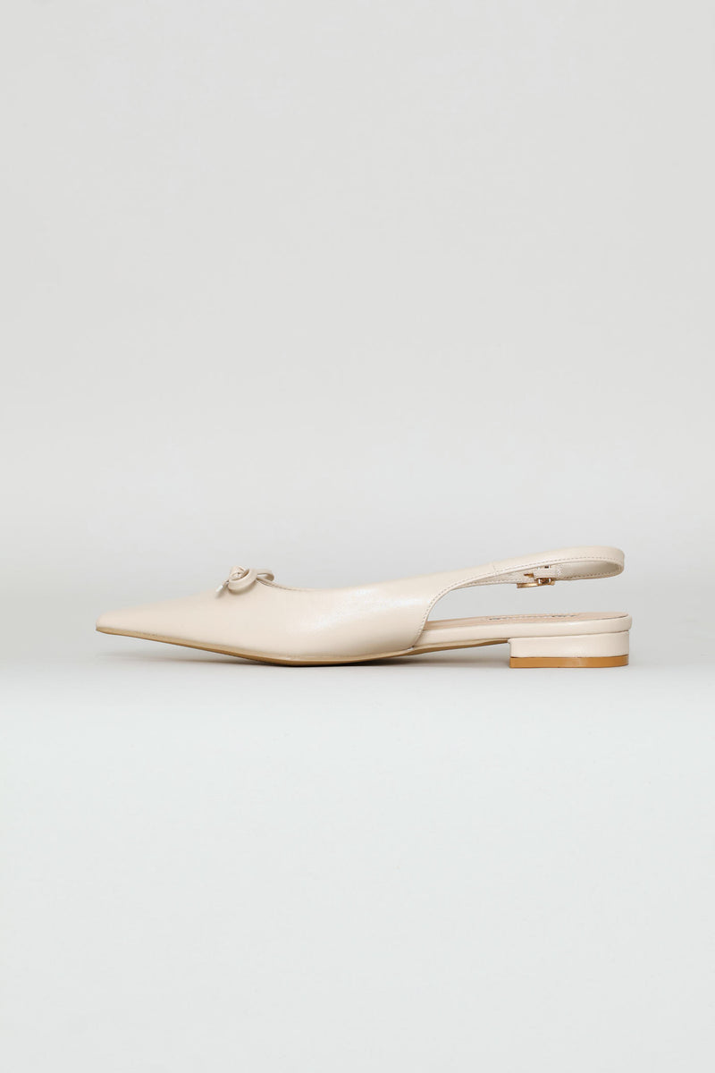 Dainty Bow Slingback - Off White