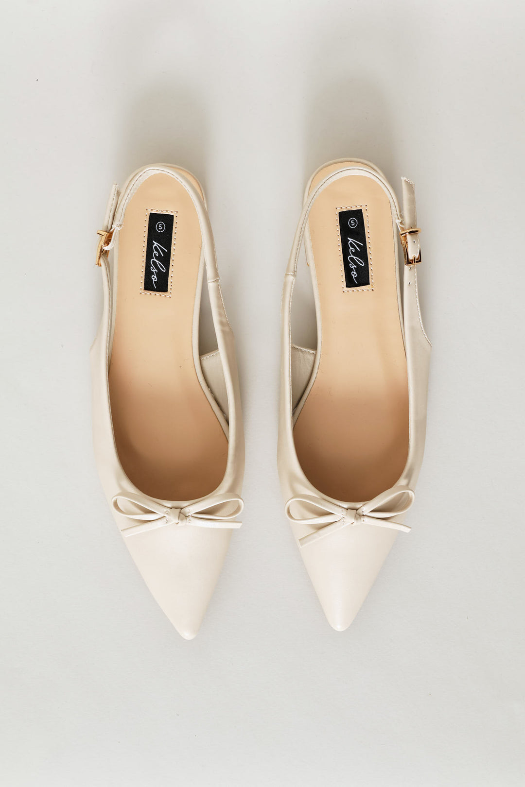 Dainty Bow Slingback - Off White