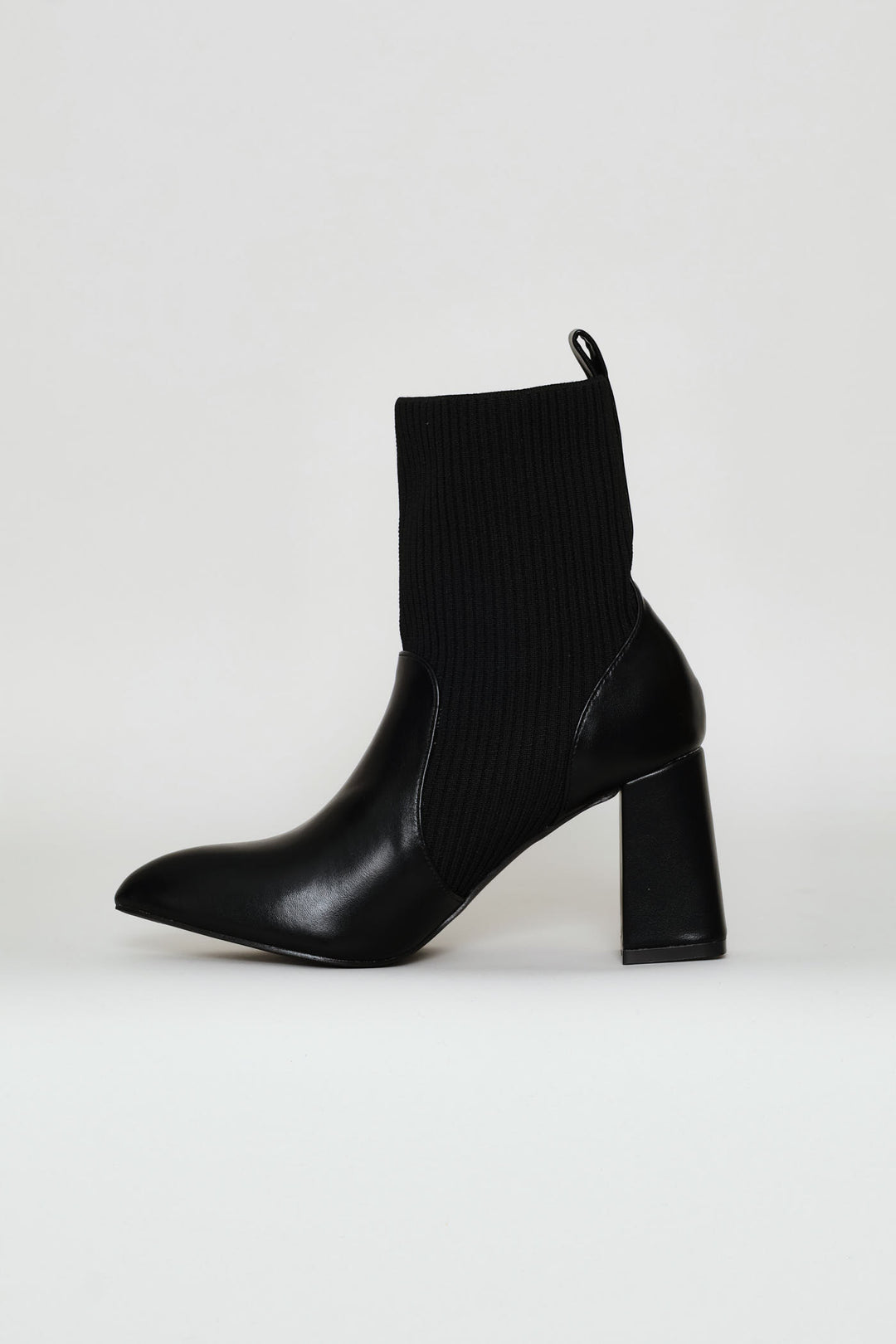 Thick Cable Sock Boot - Black