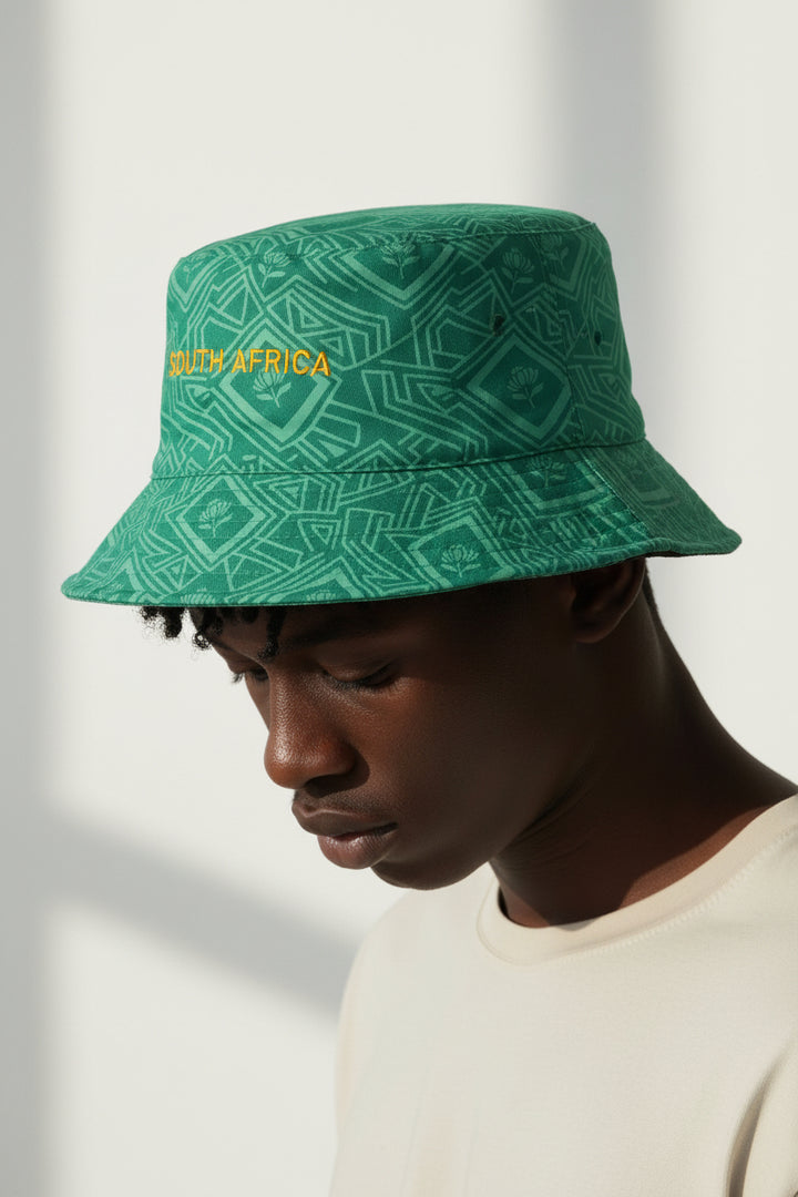Print Bucket Hat - Green