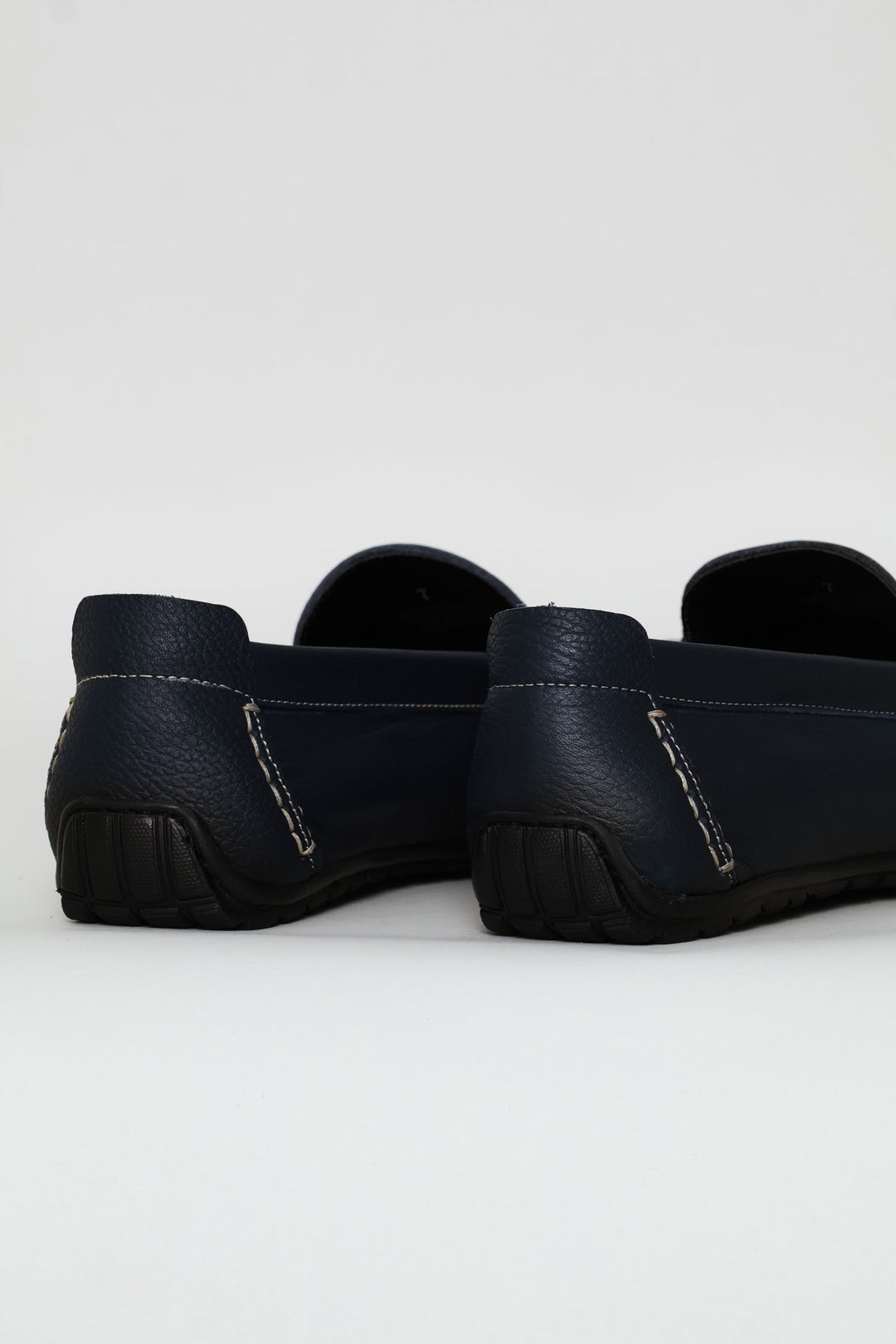 Leather Driver Penny Moccasin - Navy
