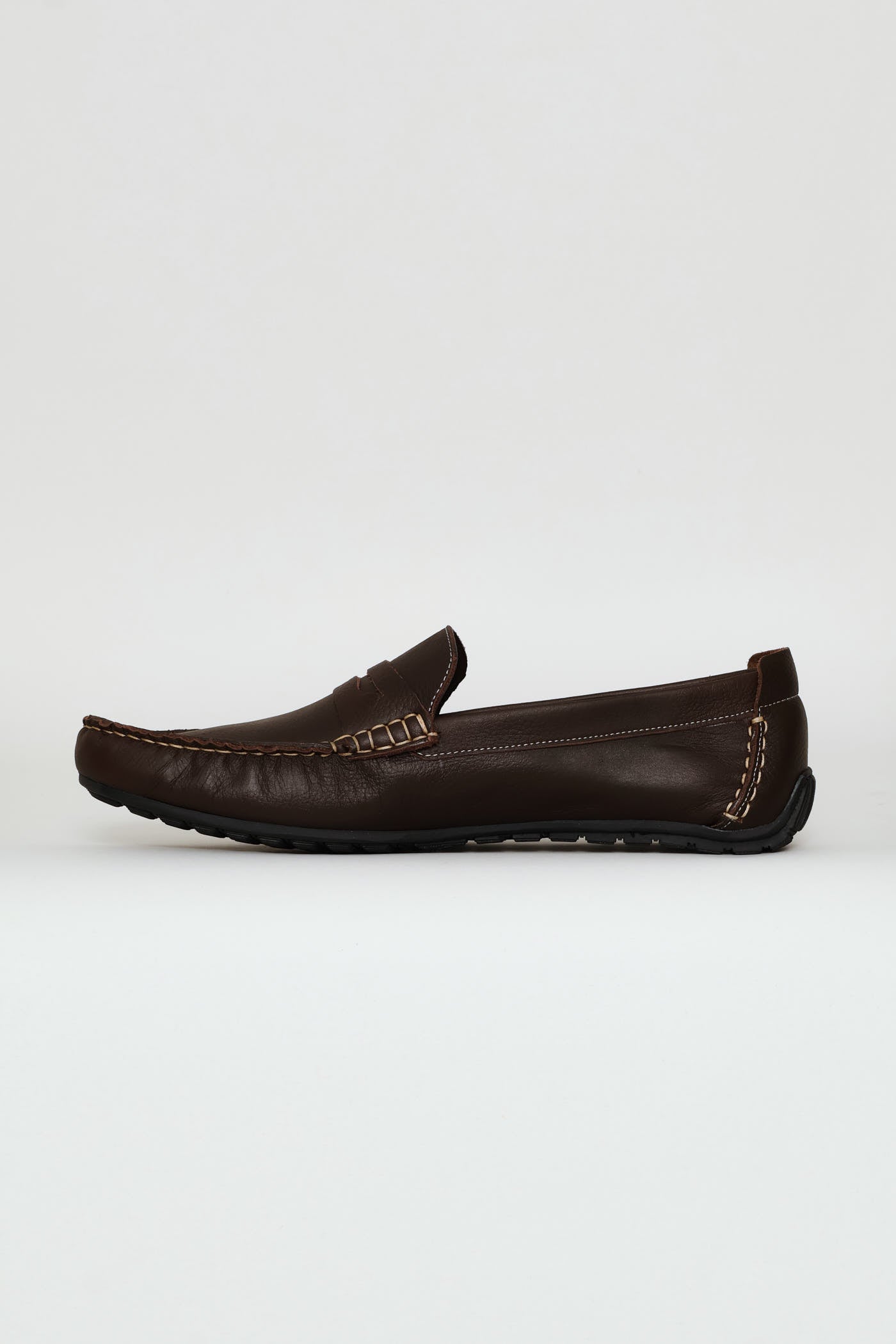 Mens Leather Driver Penny Moccasin - Chocolate – Edgars