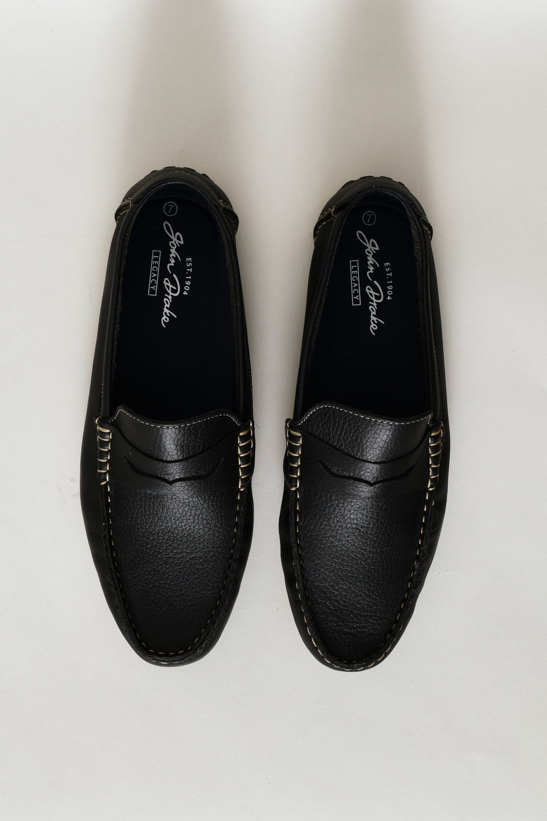 Leather Driver Penny Moccasin - Black