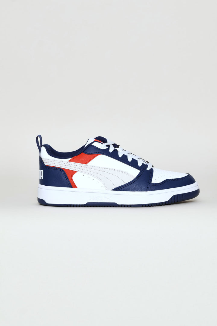Boys Rebound V6 Lo Jr Sneaker - Blue/Red