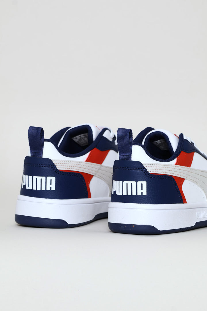 Boys Rebound V6 Lo Jr Sneaker - Blue/Red