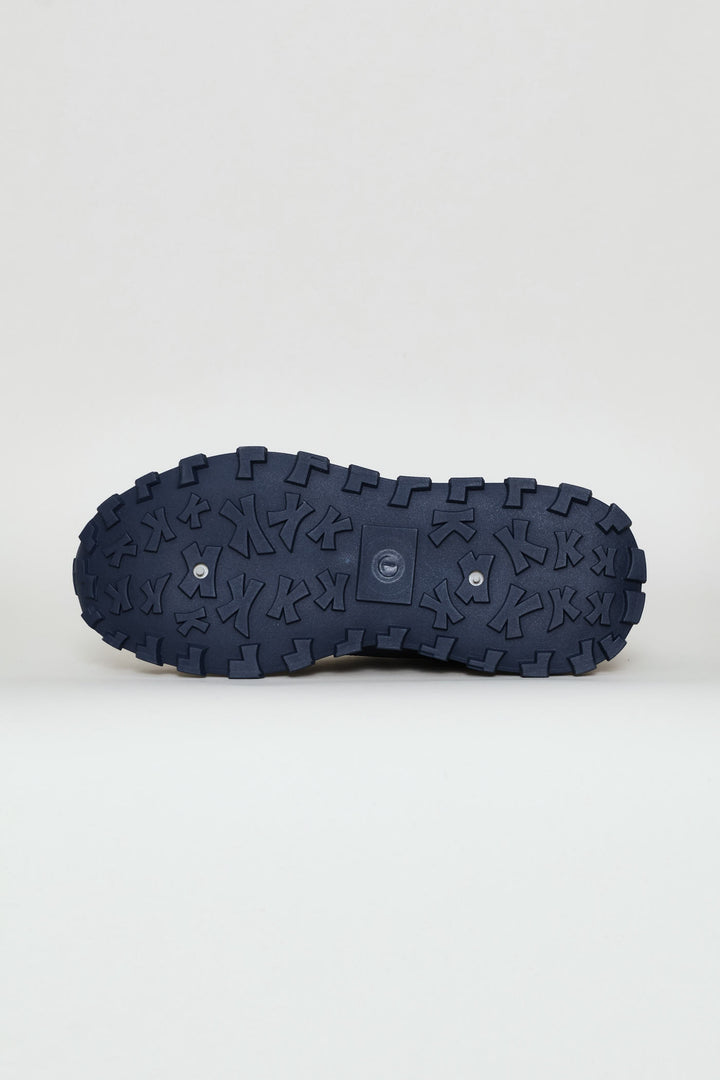 Coal Retro Lace Up Trainer - Navy