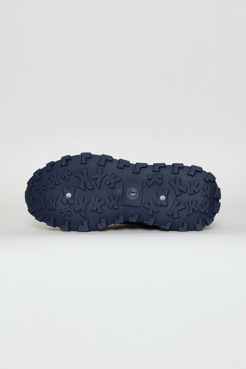 Coal Retro Lace Up Trainer - Navy