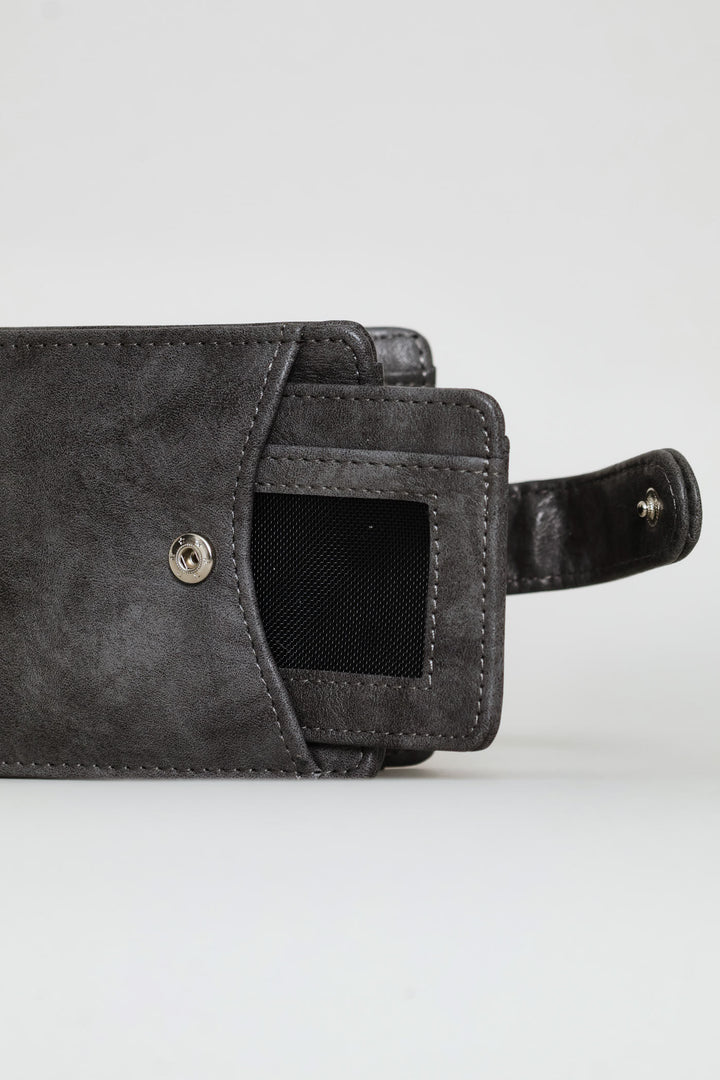 Bill Fold With Removable Cardholder Wallet - Charcoal