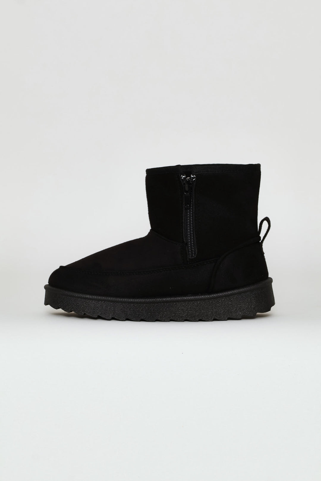 Girls Mid Slipper Boot - Black