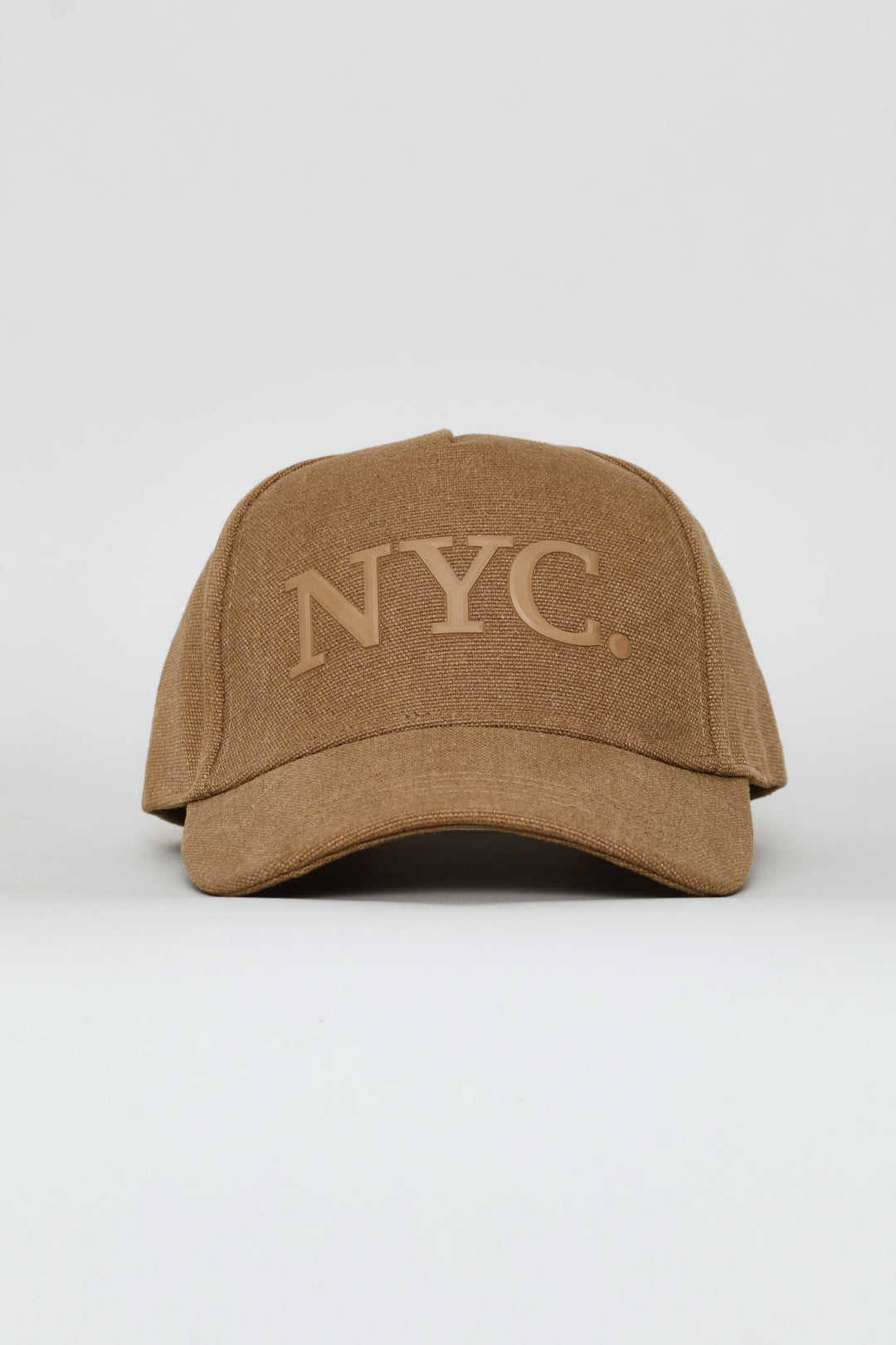 Rubberized Print Canvas Cap - Khaki