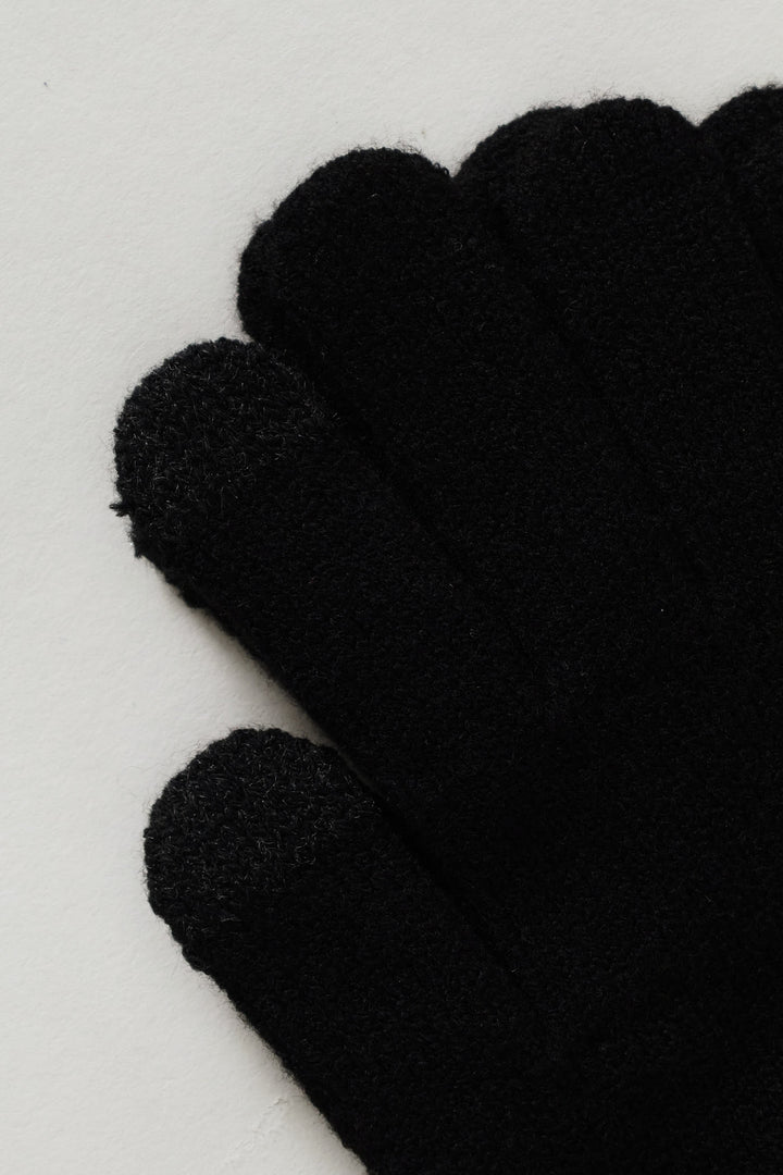 Longer Length Gloves - Black