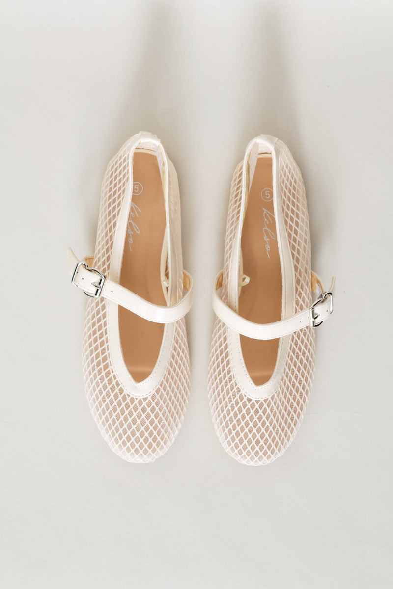 Plain Mesh Pump - Off White