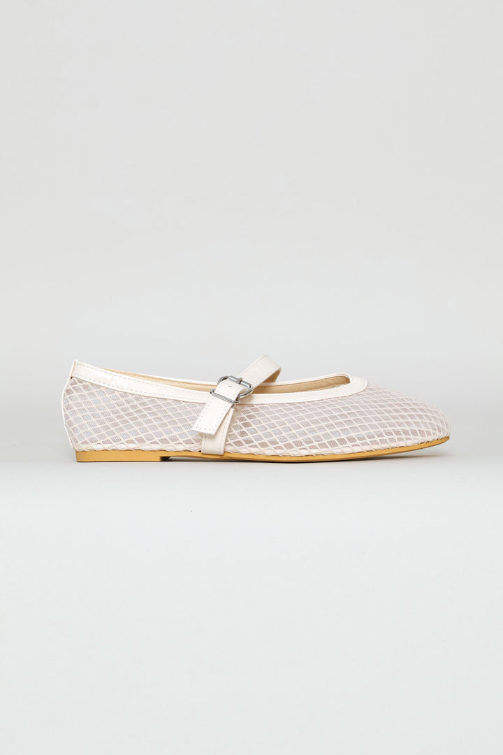 Plain Mesh Pump - Off White