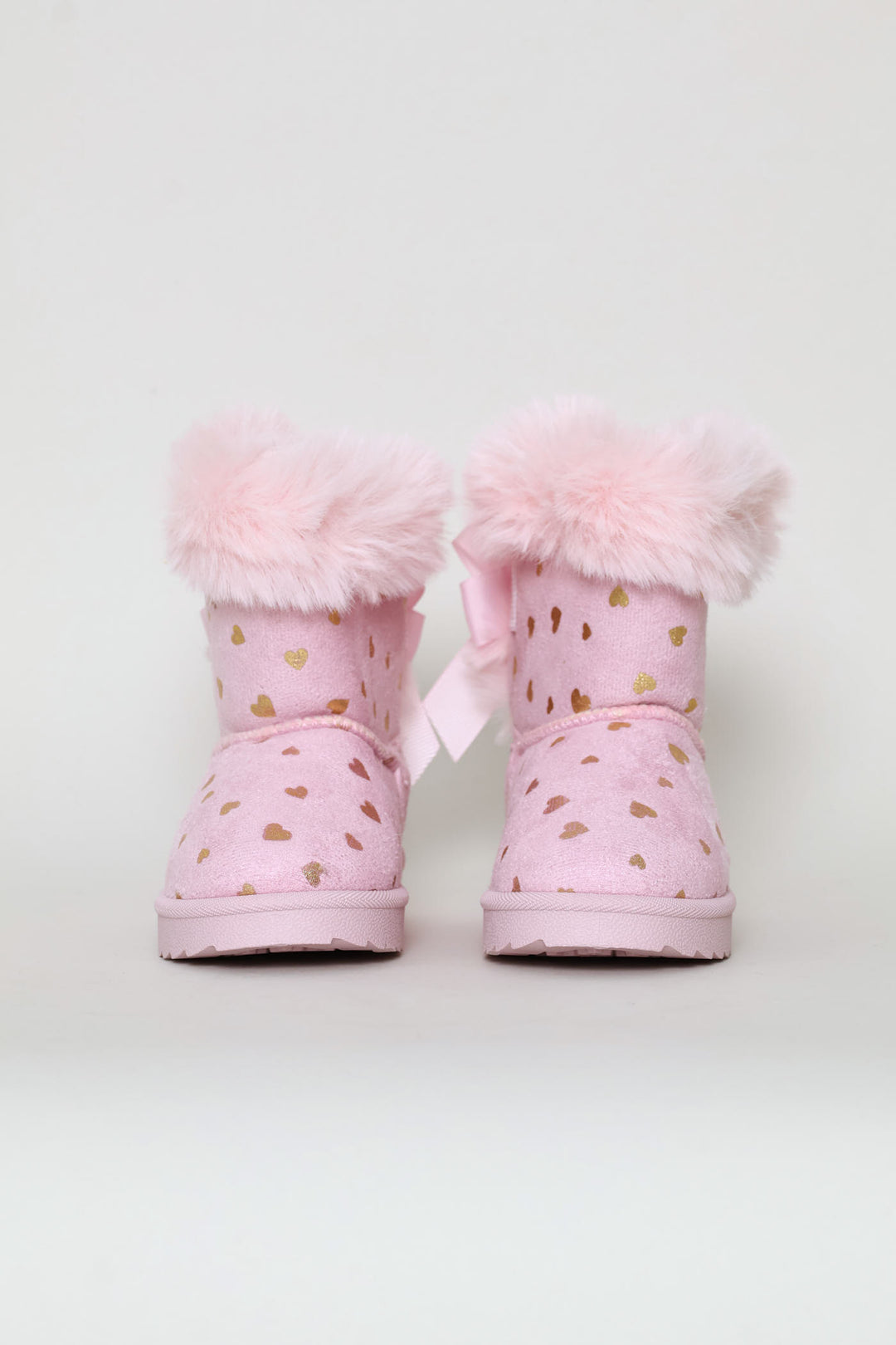 Pre-Girls Heart Slipper Boot - Pink
