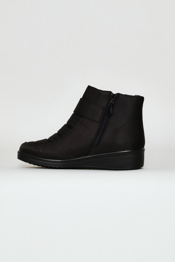 Nylon Logo Boot - Black