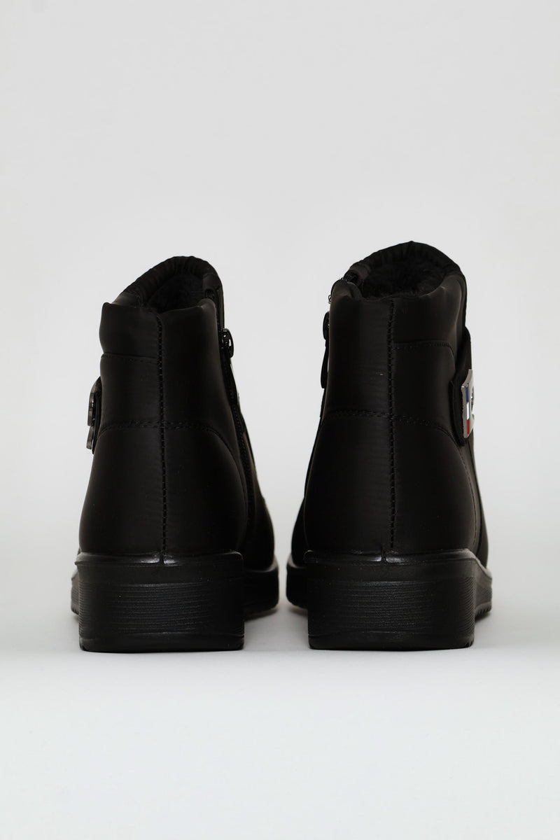Nylon Logo Boot - Black