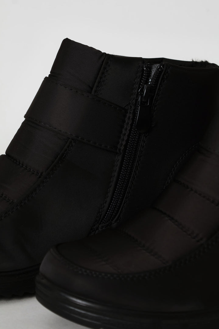 Nylon Logo Boot - Black