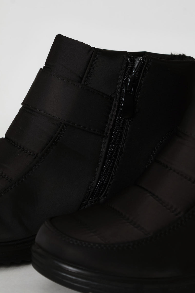 Nylon Logo Boot - Black