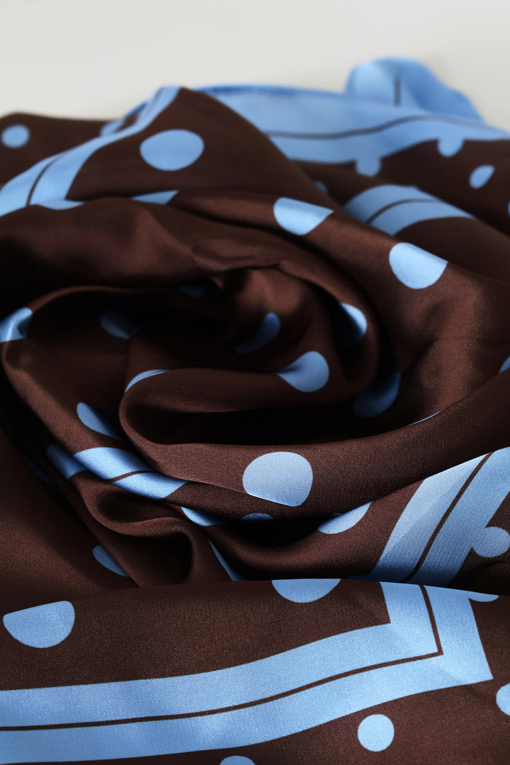 Ladies Silk Touch Mocha Mist Neckerchief - Chocolate