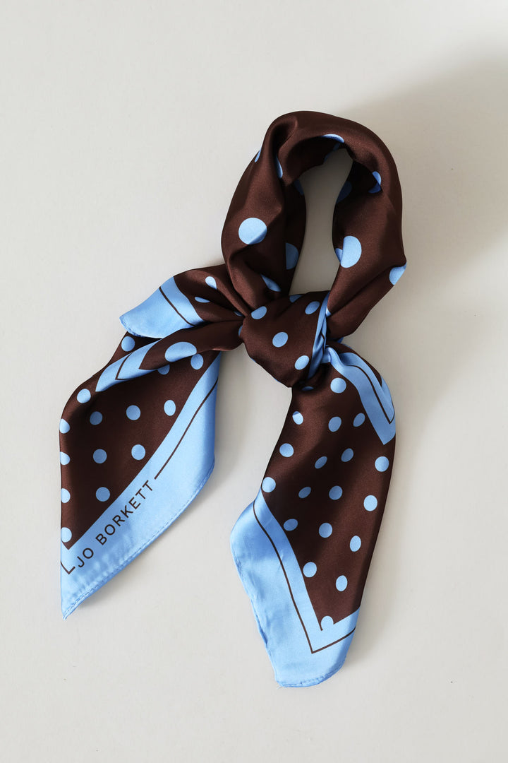 Ladies Silk Touch Mocha Mist Neckerchief - Chocolate