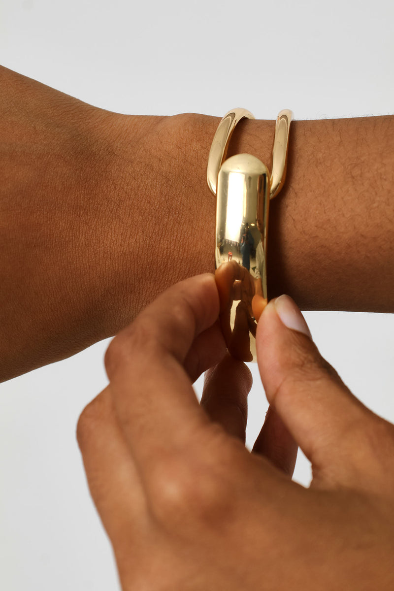 Cutout Cuff Bracelet - Gold