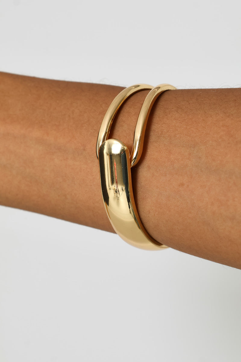 Cutout Cuff Bracelet - Gold