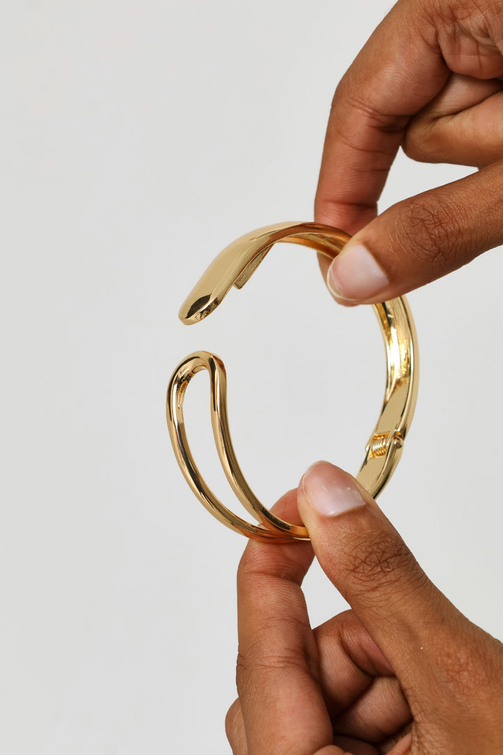 Cutout Cuff Bracelet - Gold