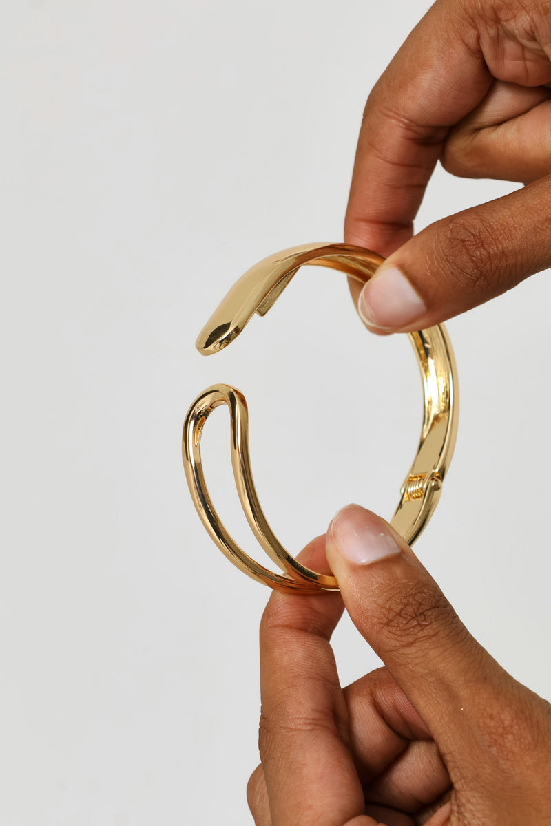 Cutout Cuff Bracelet - Gold