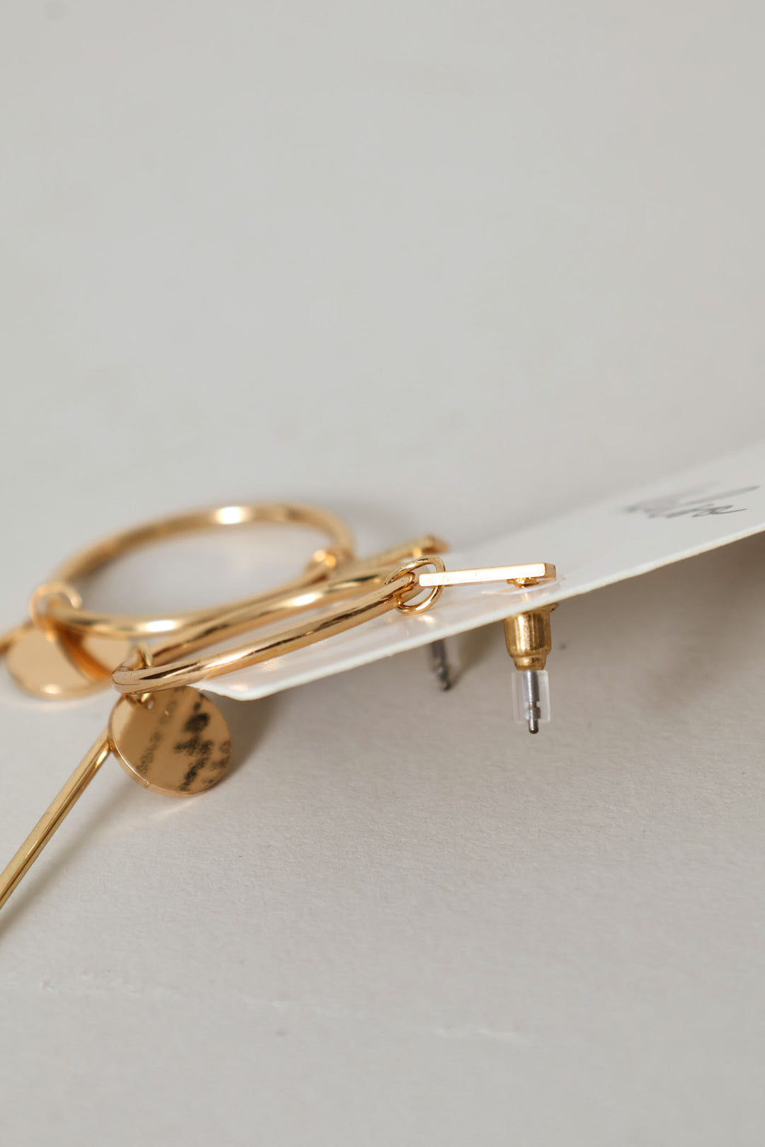Geo Drop Earring - Gold