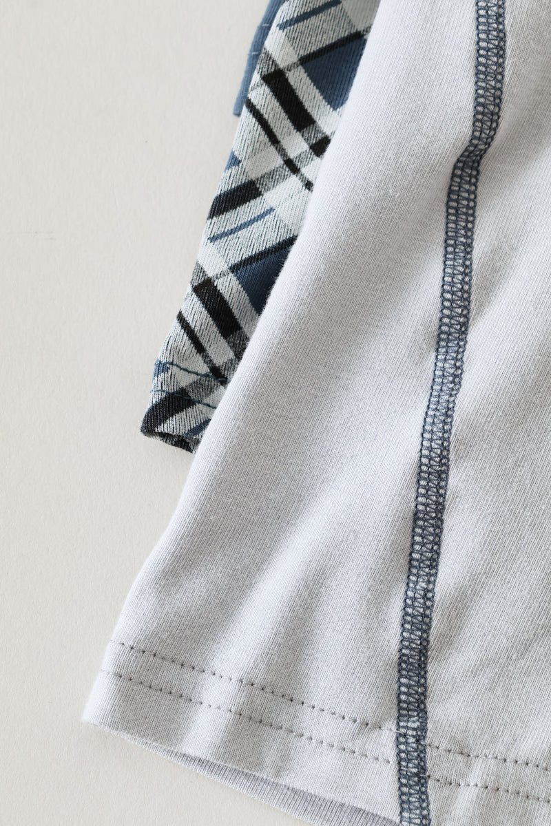 3 Pack Plaid Body Shorts - Indigo/Grey