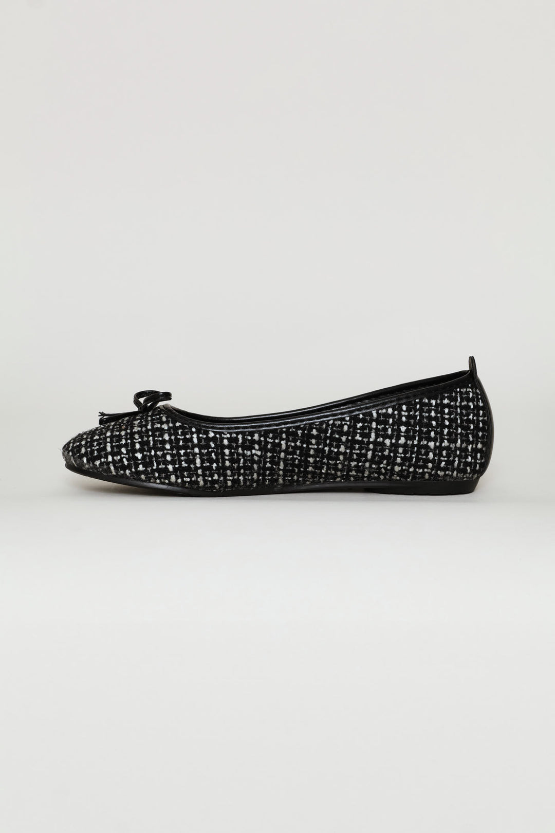 Girls Tweed Pump - Black
