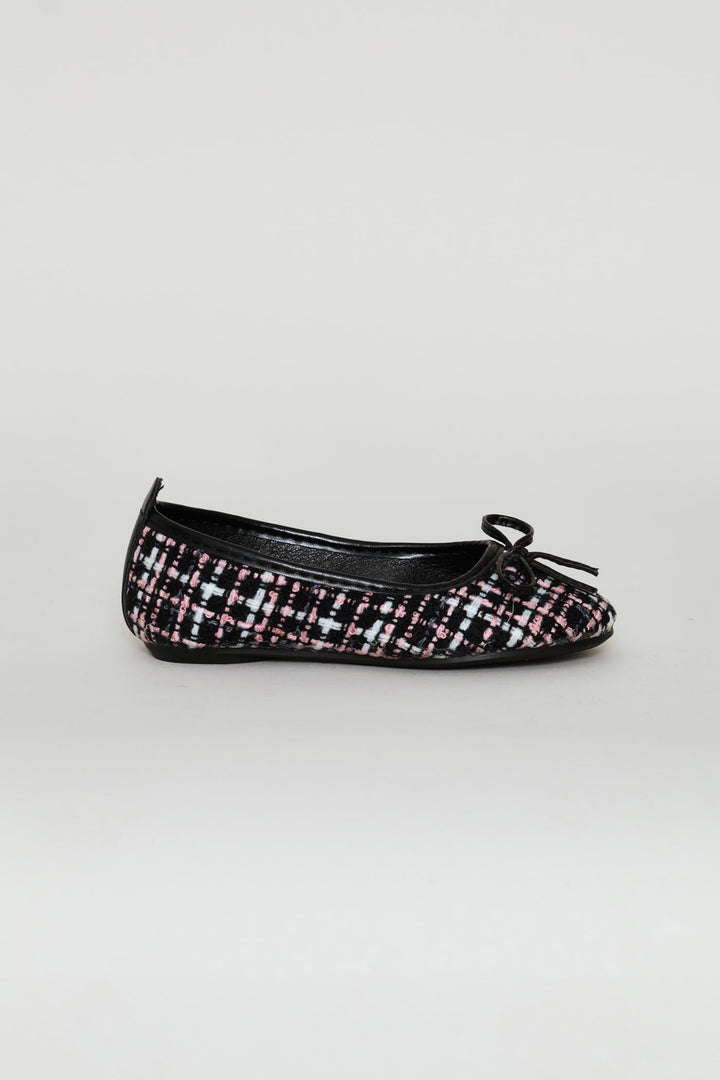 Pre-Girls Tweed Pump - Black