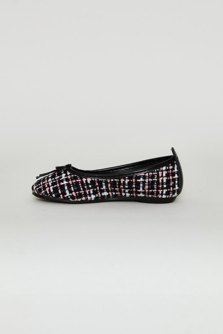 Pre-Girls Tweed Pump - Black