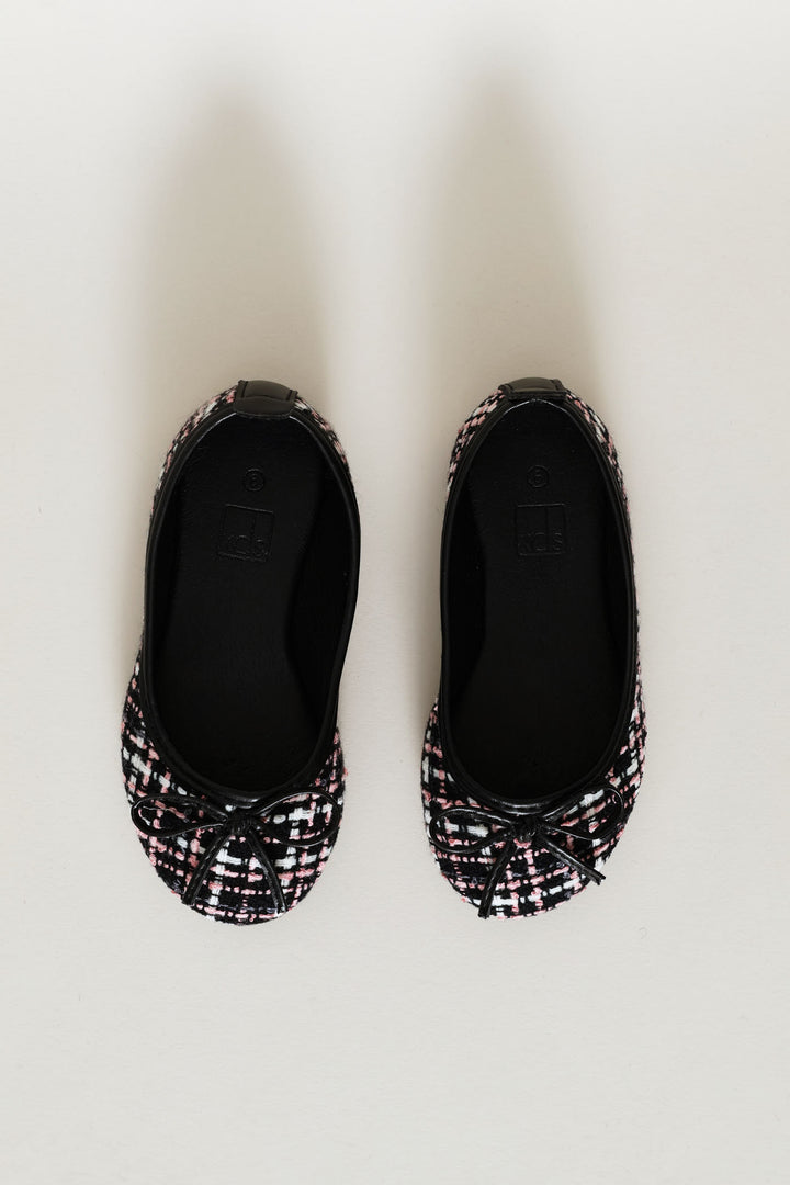 Pre-Girls Tweed Pump - Black