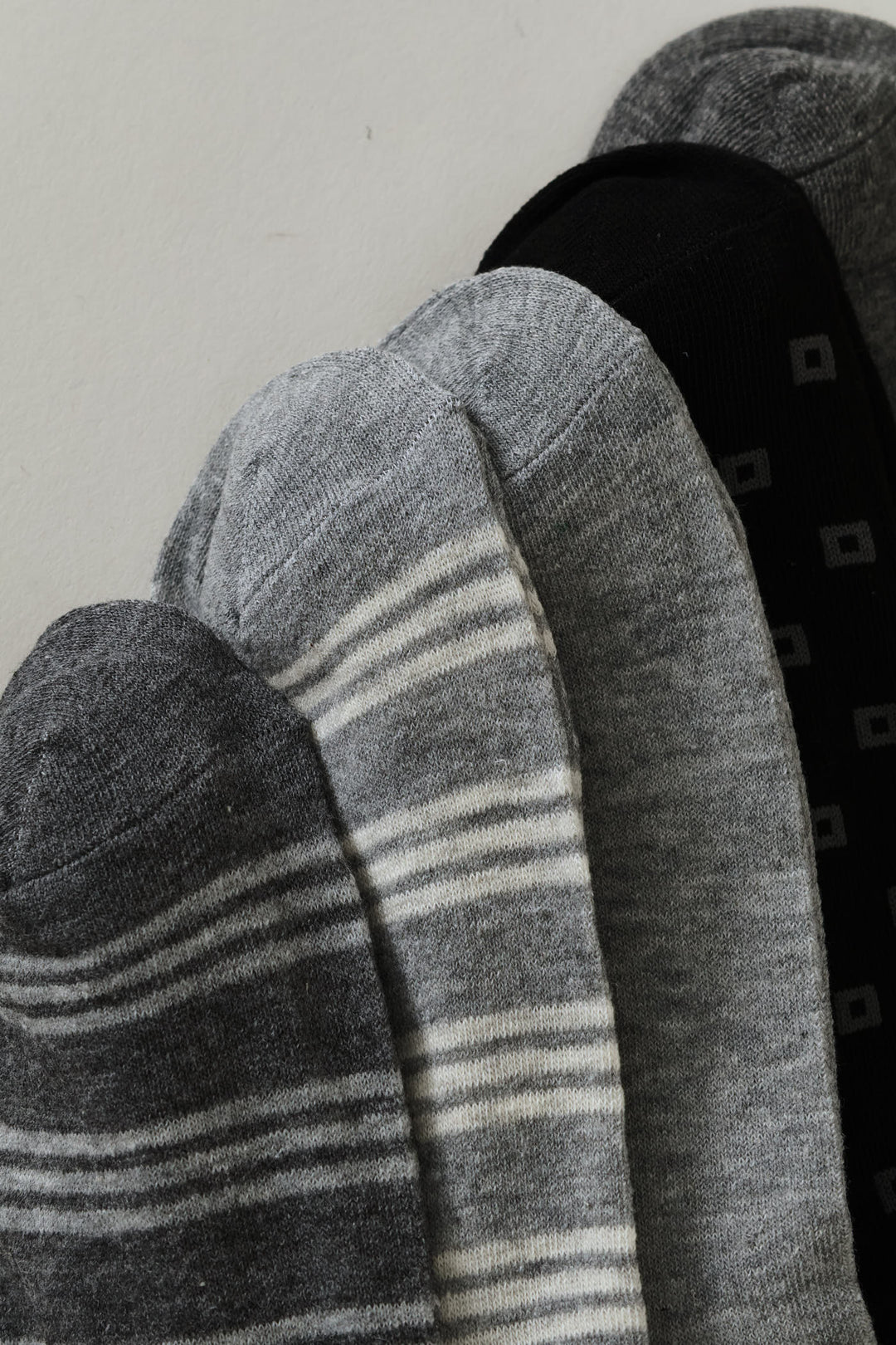 5 Pack Fashion Anklet Socks - Black/Grey
